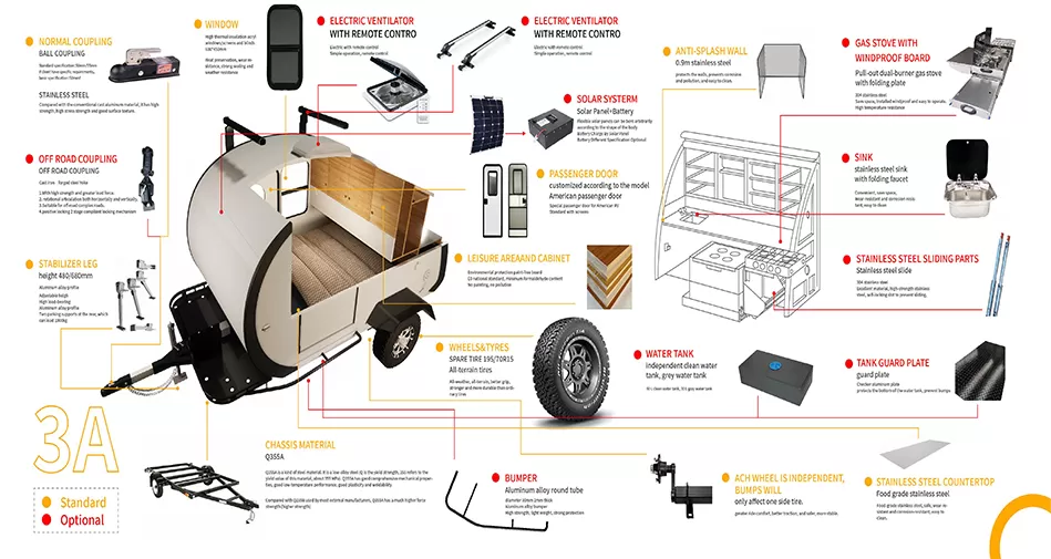elegant teardrop camper trailer