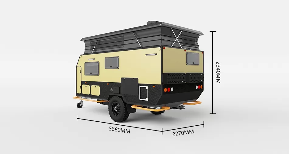 Size of HC-C212 Hybrid Caravan