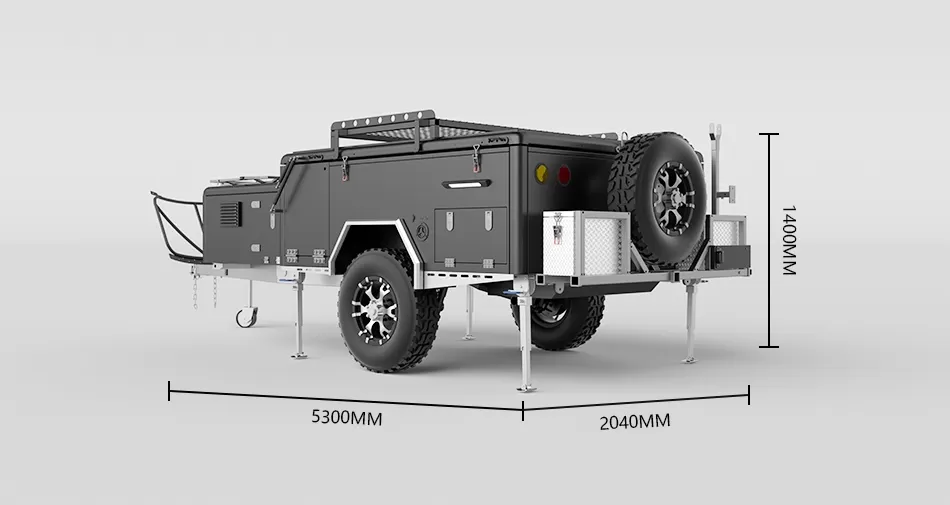 Size of PC-B1 Pop-up Camper