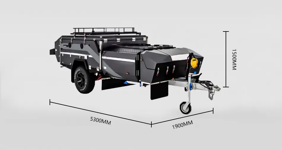 Size of PC-B3 Pop-up Camper