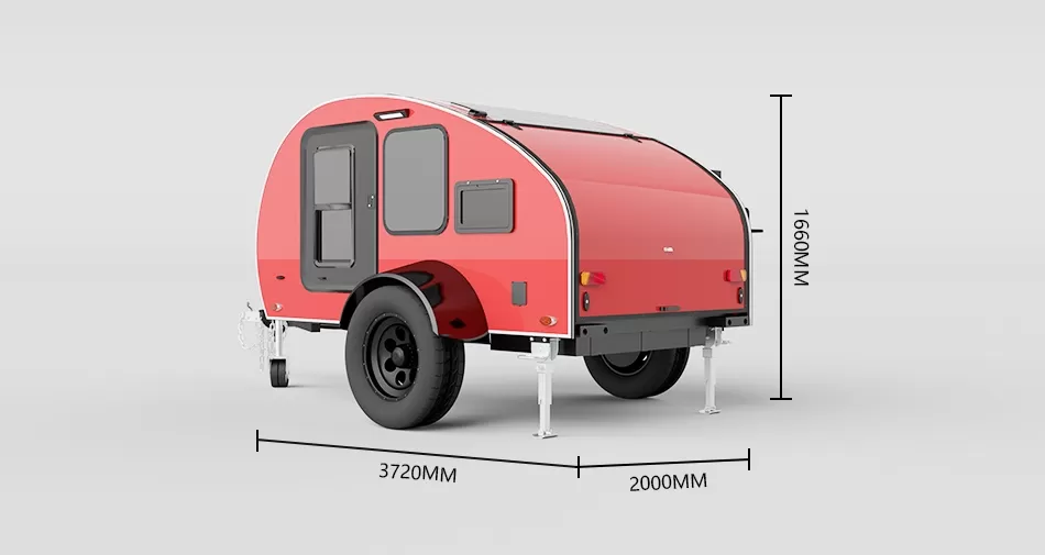 Size of TT-A1 Teardrop Trailer