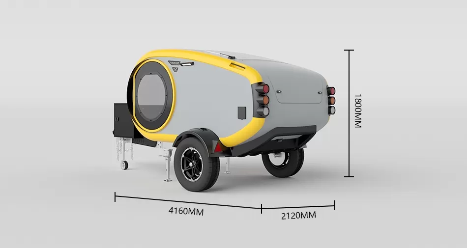 Size of TT-B1 Teardrop Trailer
