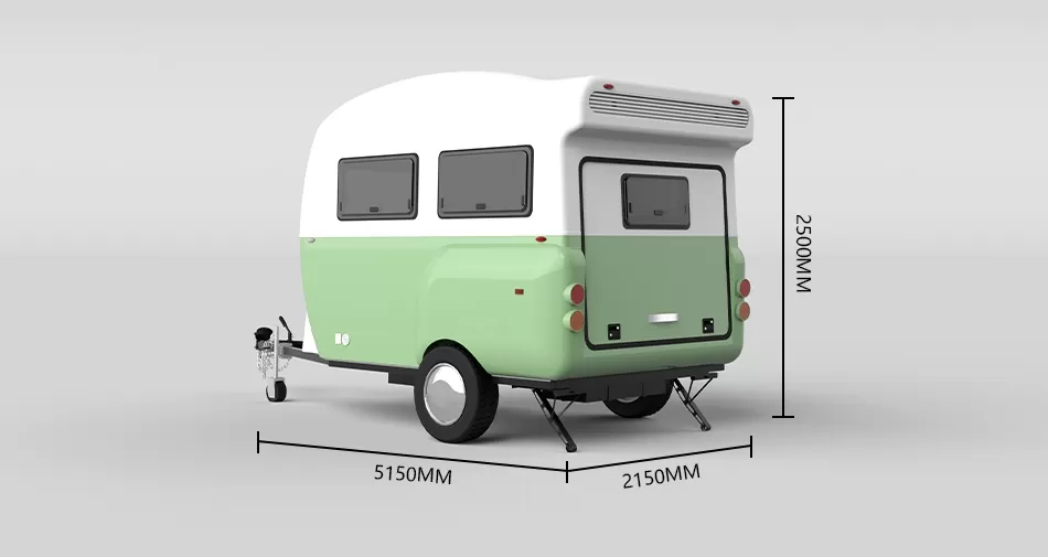 Size of TT-C1 Teardrop Trailer